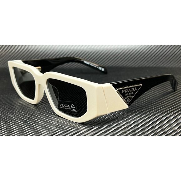 Prada Men's White Dark 55mm Two Tone Sunglasses - Picture 1 of 4